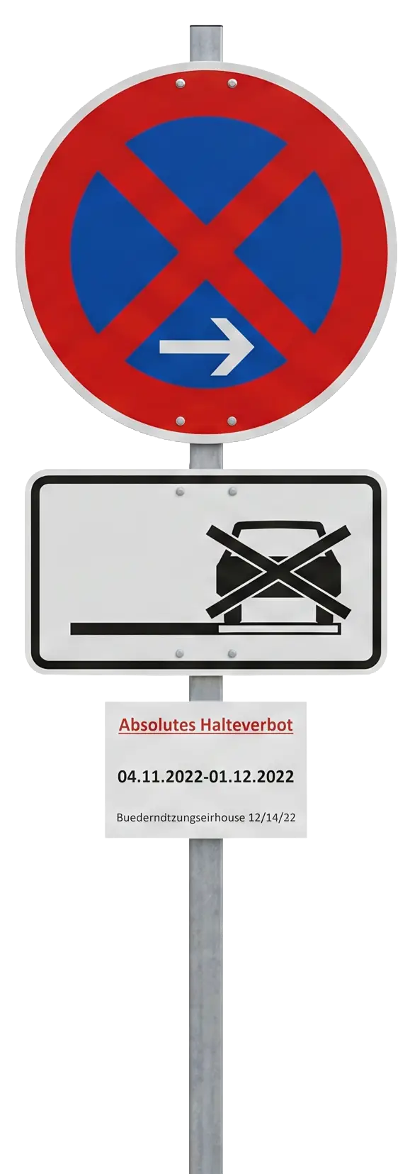 Ein Halteverbotsschild