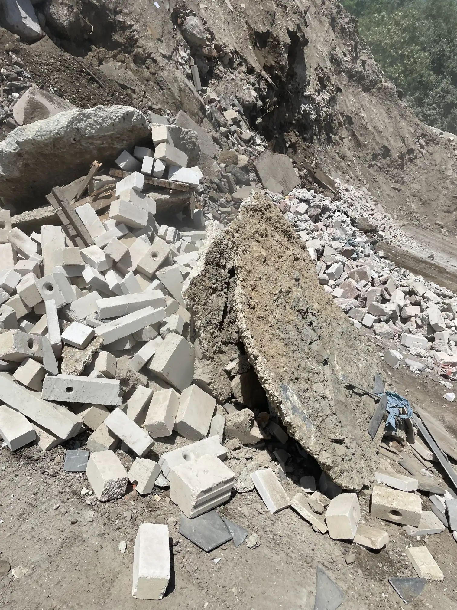 Bauschutt mineralisch auf einem Haufen